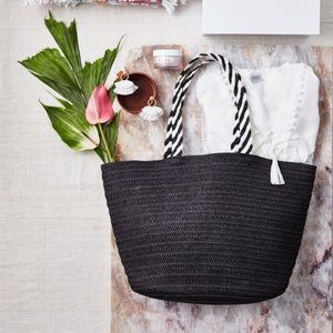 Rachel Zoe for Box of Style Palm Straw Tote